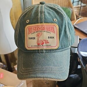 Mustang Cobra Ford Motor Company Denim Style Adjustable Denim Cap Dearborn MI